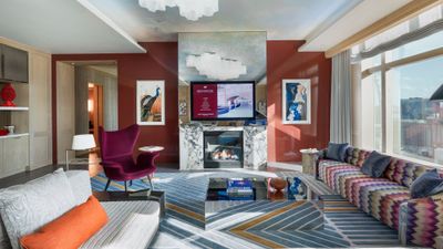 The living area in a Chairman Suite